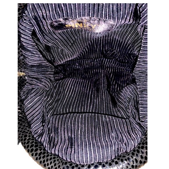 Bags by Pinky Black Sequins Clamshell Crossbody Purse - Picture 5 of 6